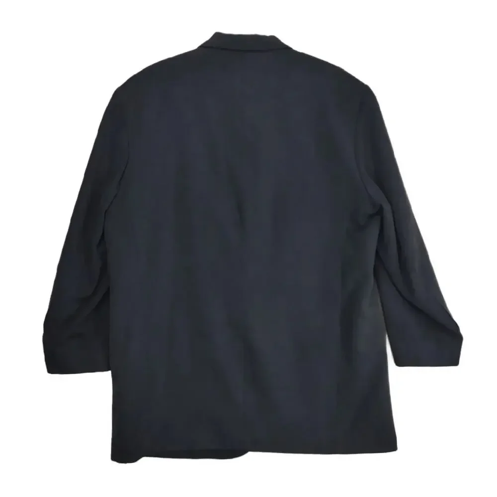 AXIS Men's‎ XL Navy Blue Silk Blazer Jacket 3-Button Sports Coat Formal Classic